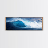 The Wave - Huge 40 Foot Wave - Surfer Decor - Framed Canvas Print - Nautical Decor - Nautical Art - Seascape Painting