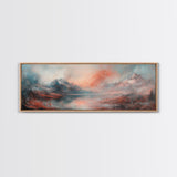 Subdued / Moody Panoramic Landscape Painting Print, Framed Canvas Art Print, Living Room Wall Art, Minimalist Art, Dark Decor
