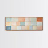 Modern Abstract Framed Canvas | Minimalist Mid Century Modern Wall Art | Large Horizontal Ultra Wide Framed Canvas | MCM Decor