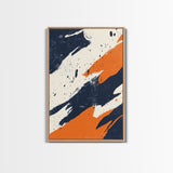 Framed Mid Century Wall Art, Paint Splotches Wall Art Canvas Print, Framed Canvas, Large Mid Century, Original Art Print