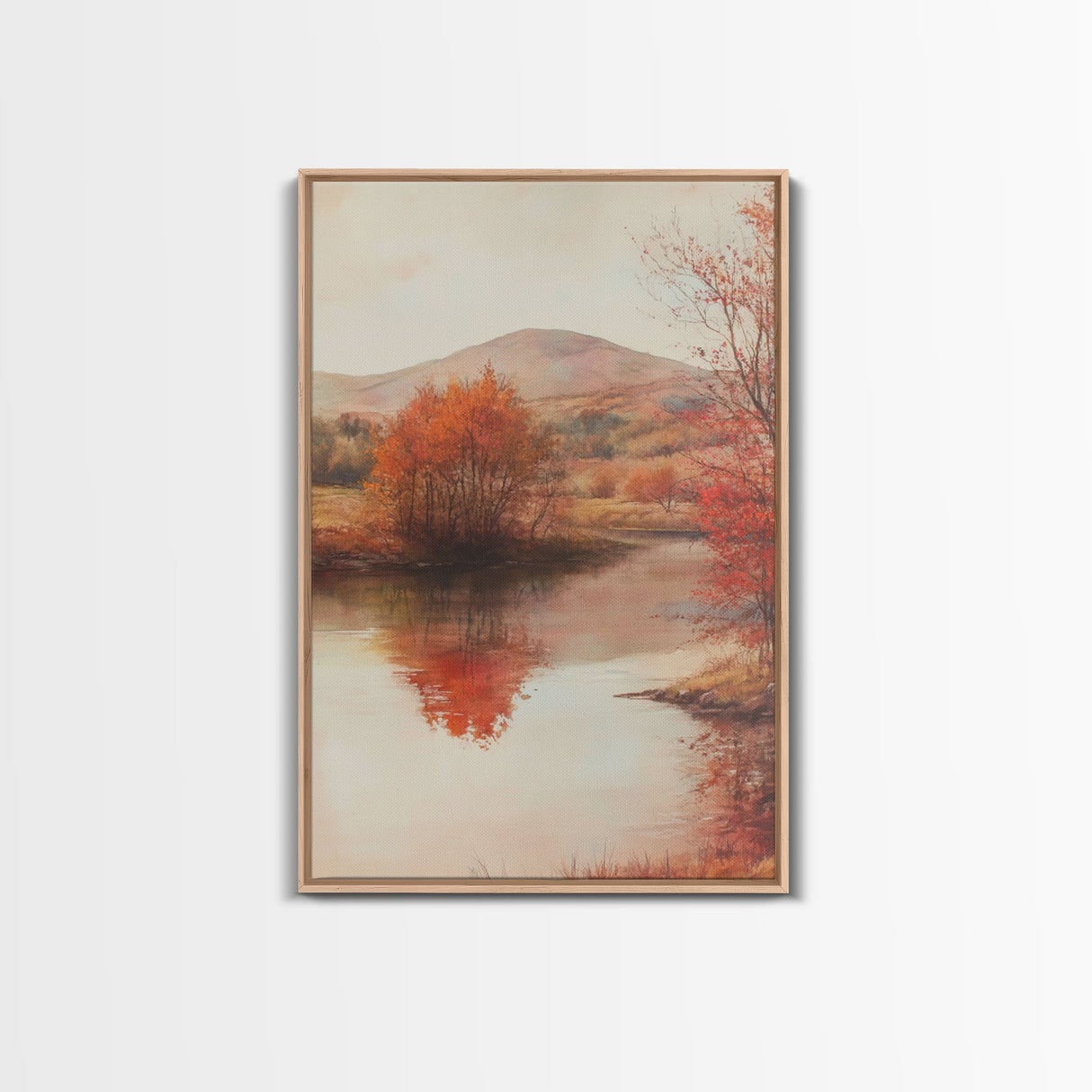 West Texas Desert Landscape, Framed Canvas Print, Fall In The Texas Desert, Desert Landscape Painting, Original Artwork, Minimalist
