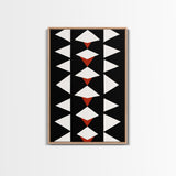 Arrow Panel Canvas Print, Boho Art, Wood Panel Canvas, Terracotta Art, Aztec Art, Retro Mid Century Modern Geometric Wall Art