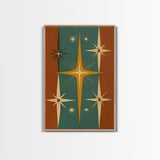 Mid-Century Modern Star Burst Wall Art, Home Decor Wall Art, Atomic Age Home Decor, 1950s Style Art