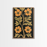 Framed Canvas Print Wall Art Boho Floral Print, Botanical Wall Art, Flower Market Poster, Minimalist Home Decor, Modern Farmhouse Art
