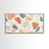 Abstract Shapes Geometric Wall Art Canvas Print, MCM Style Home Decor, Above Sofa Art Home Decor