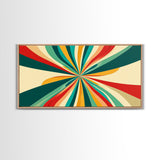 Large Mid-Century Canvas Print Wall Art For Living Room - Framed Canvas Art - MCM Modern Abstract Painting Geometric Wall Art