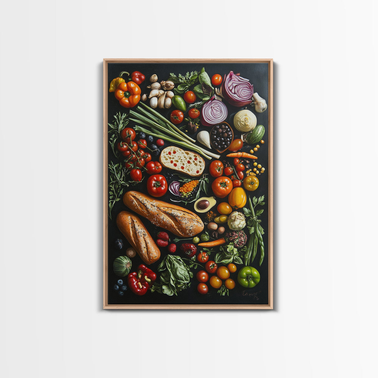 Retro Food Wall Art Canvas Print, Kitchen Decor, Kitchen Painting, Dining Room Painting, Modern Farmhouse Wall Art