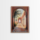 Middleastern Wall Art Framed Canvas Print, Moroccan Wall Art Framed Art, Moroccan Painting