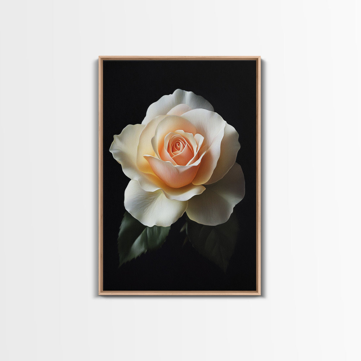 A white Rose Canvas Print, Floral Print, Floral Decor, Flower Painting, Rose Wall Art, Rose Painting, Cute Preppy Home Decor, French Country Art