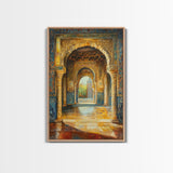 Painting Print of a Morrocan Scene, Moroccan Style Artwork, Moroccan Painting, Arabic Inspired Wall Art