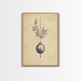 Christmas Tree Ornament Painting Print, Boho Christmas Wall Art, Framed Canvas
