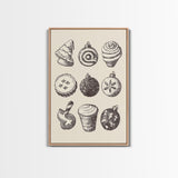Rustic Boho Christmas Cookies Canvas Print - Framed Canvas - Minimalist Christmas Art - Boho Christmas Art - Rustic Christmas Art