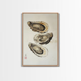Wabi Sabi Oyster Pearl Watercolor Painting Print, Coastal Art, Gift For Her Or Him, Japanese style Artwork, Oyster Shell Painting, Oyster Art
