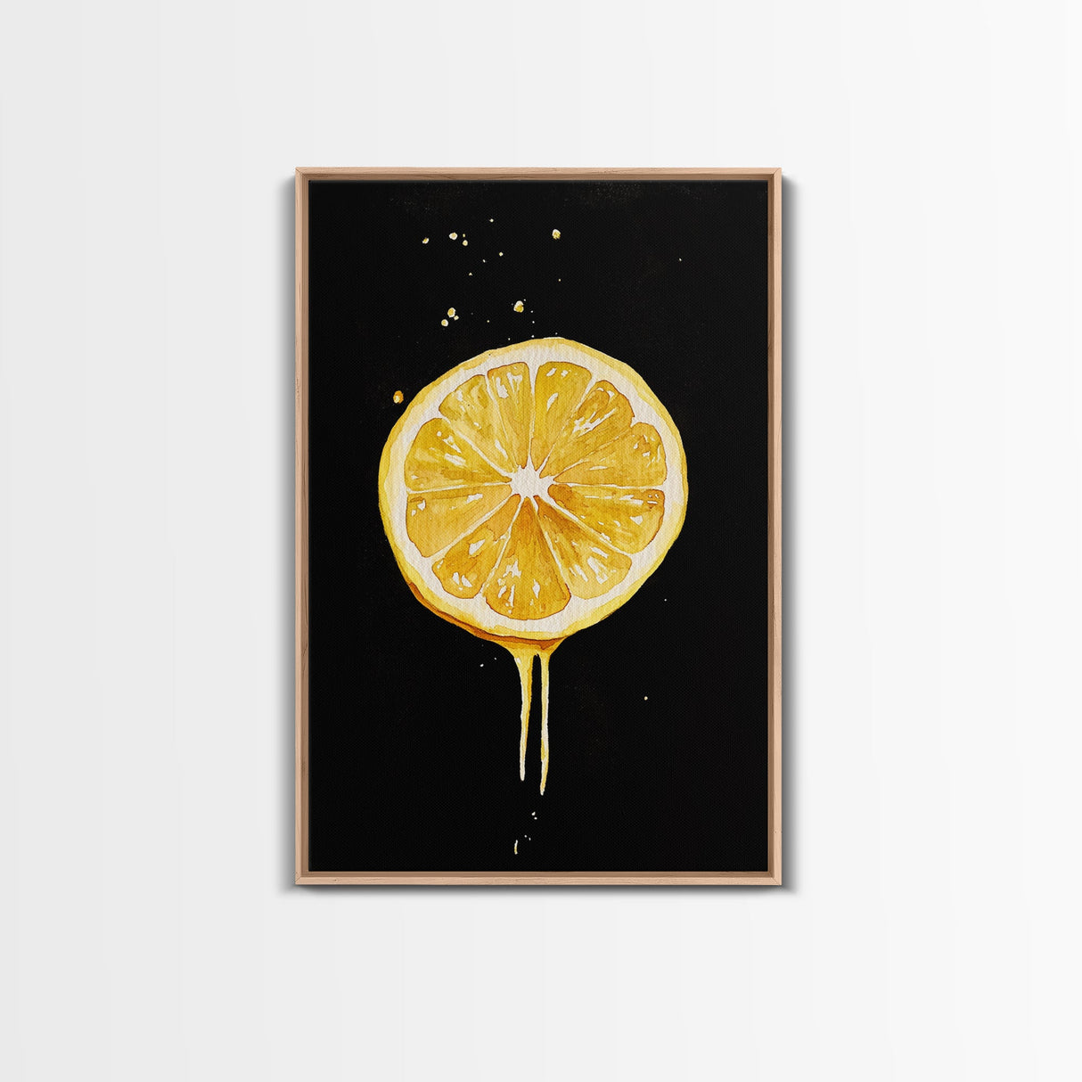 Lemons Oil Painting Print, Vintage Still Life of a Lemon, Antique Fruit Art Print, Still Life Wall Art, Lemon Painting, Framed Canvas Print