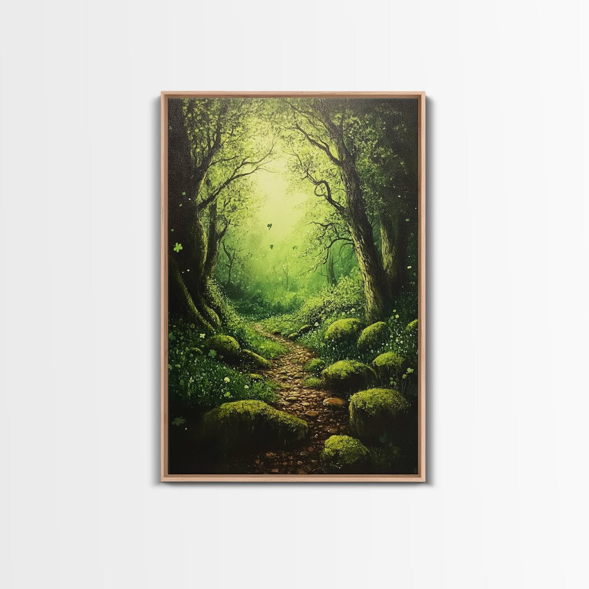 Forest At Dusk Painting Print, Spooky Art, Fantasy Art, Nature Landscape Painting Canvas Print, Landscape Decor, large wall art