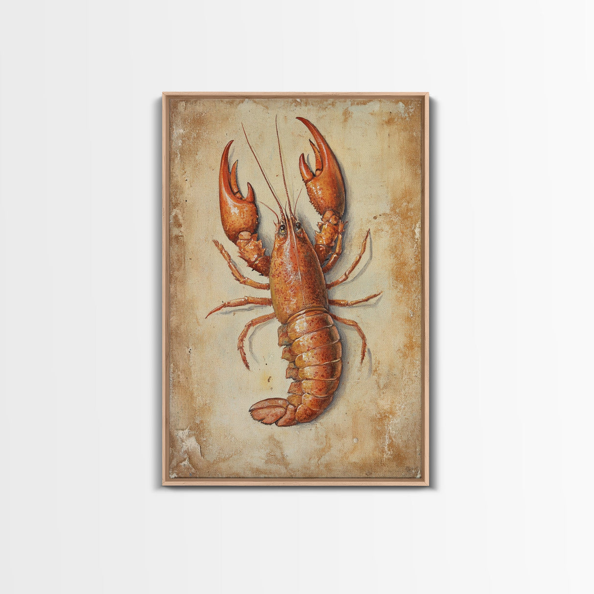 Kitsch Kitchen Home Decor, Crayfish Painting Print, Crawdaddy Wall Art, Louisiana Home Decor, Cajun Decor, Kitchen Wall Art