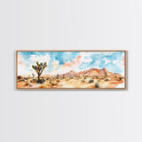 Desert Landscape Painting Print, Pueblo Style Home Decor, Southwestern Farmhouse Painting of Joshua Tree California, Minimalist Decor