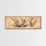 Guardian Angel Painting Print, Angelic Wall Art, Angel Painting, Guardian Angels Print, Original Panoramic Angel Painting, Angel Sketch