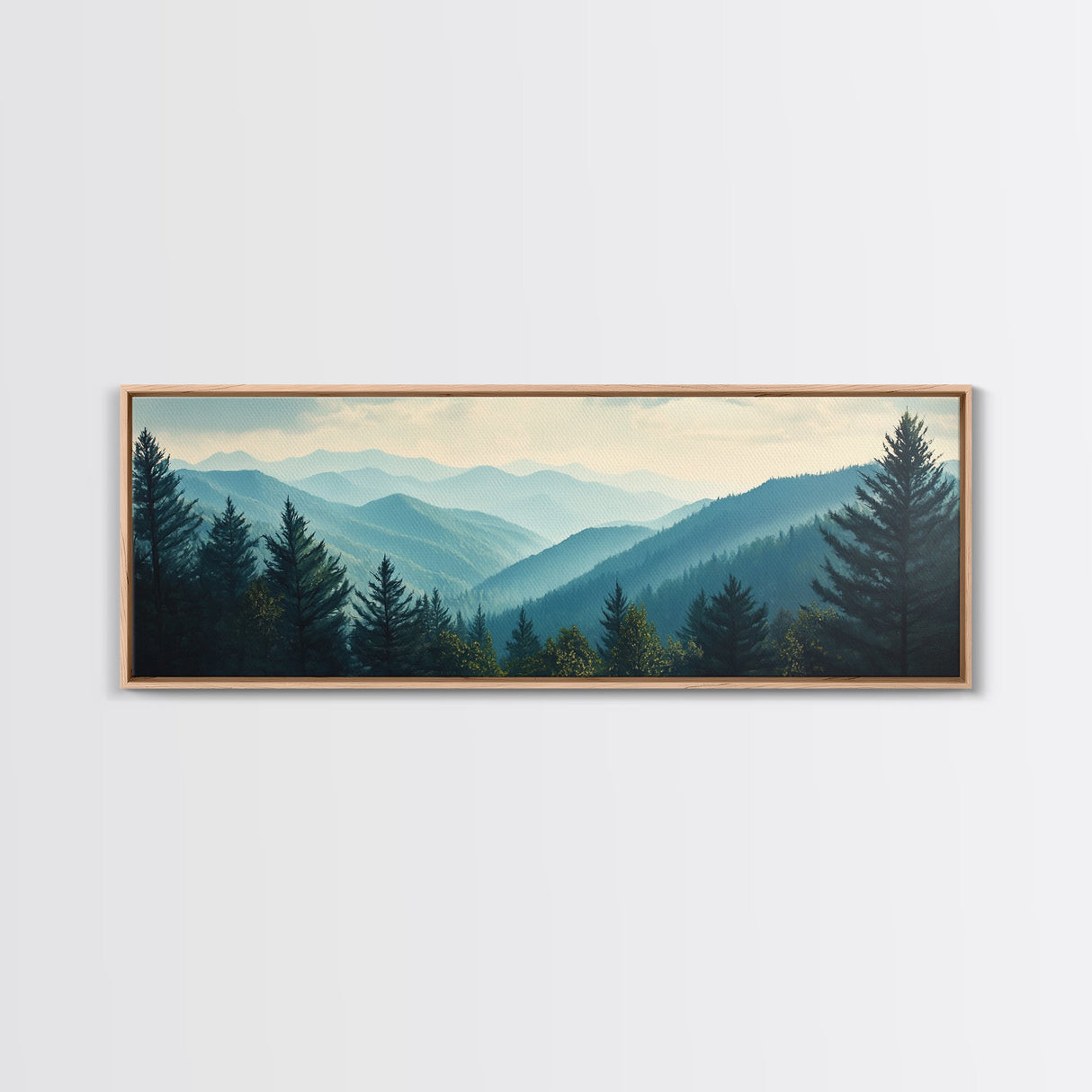 Mountain Painting Print, Mountain Art, Panoramic Wall Art, Extra Wide Horizontal Art, Ultra Wide Wall Art, Blue Ridge Mountains Painting