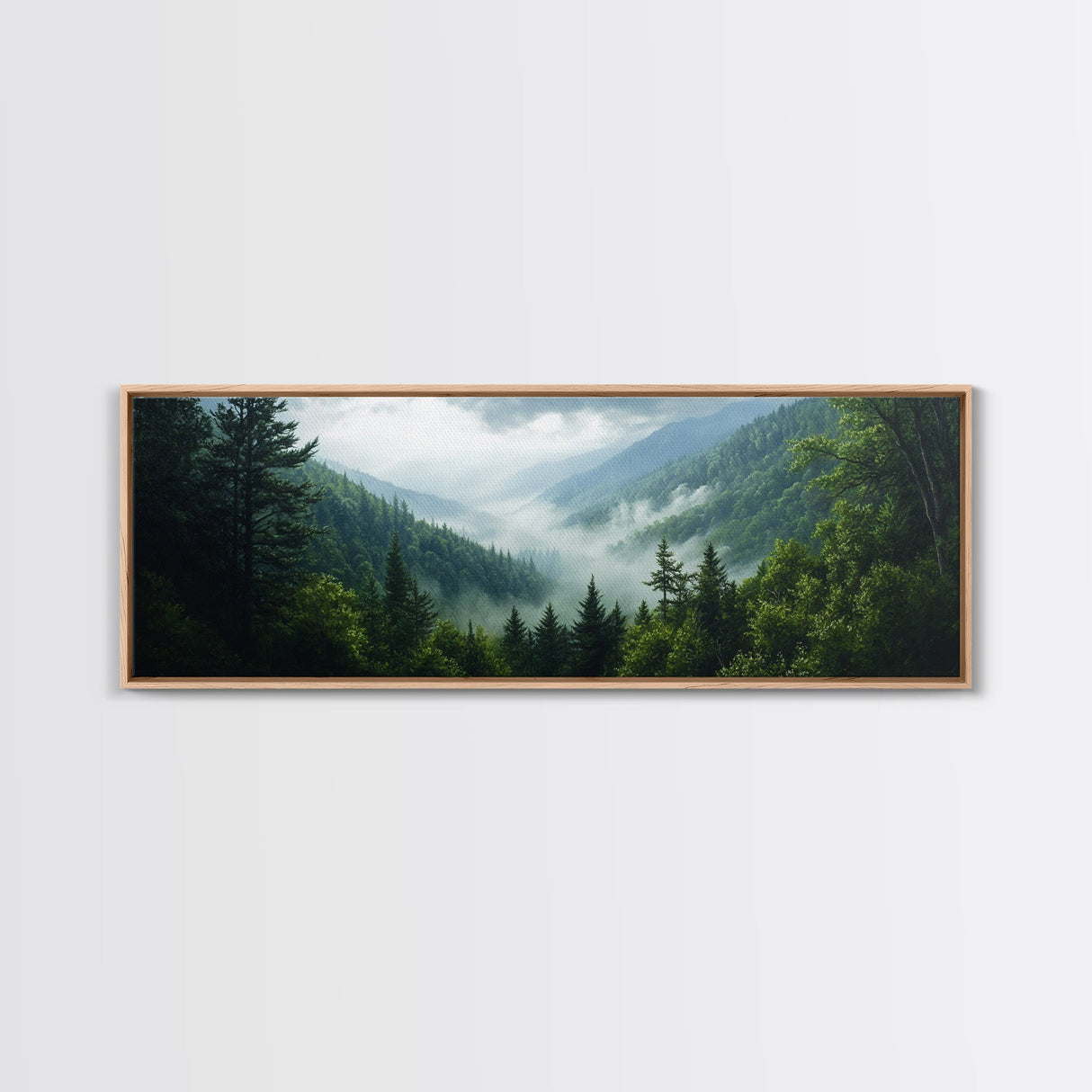 Emerald Green Mountain Landscape Wall Art Canvas Blue Ridge Mountains Print Extra Large Wall Art For Living Room Above Sofa