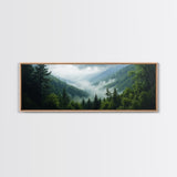Emerald Green Mountain Landscape Wall Art Canvas Blue Ridge Mountains Print Extra Large Wall Art For Living Room Above Sofa