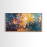Nativity Painting Canvas Print | Christmas Wall Art | Christian Art | Christian Painting | Nativity Drawing | Nativity Oil Painting | Living Room Art