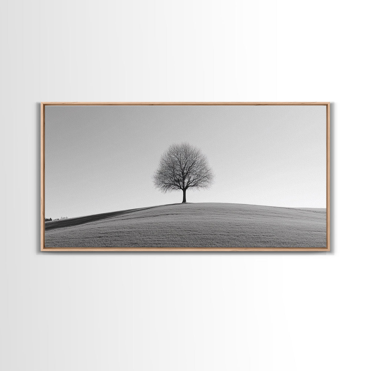 Loneliness - Framed Canvas Print Ready To Hang Wall Art - Thought Provoking Art - Moody Wall Art - Moody Painting - Black and White Dead Tree Art