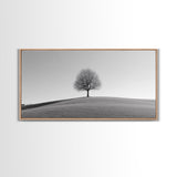 Loneliness - Framed Canvas Print Ready To Hang Wall Art - Thought Provoking Art - Moody Wall Art - Moody Painting - Black and White Dead Tree Art