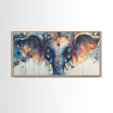 Ganesh Wall Art - Framed Canvas Print - Indian Wall Art - Ready To Hang - Hindu Wall Art - Hindu Painting - Ganesh Painting