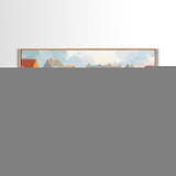 Retro Nantucket Wall Art Framed Canvas Print | Nantucket Oil Painting | Nantucket Decor | Nautical Wall Art | Seascape Painting