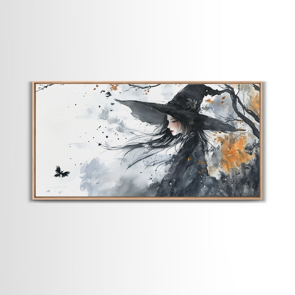 Wabi Sabi Witch - Framed Canvas Print - Eclectic Home Decor - Witchy Wall Art