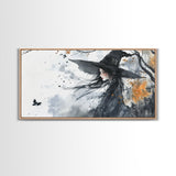 Wabi Sabi Witch - Framed Canvas Print - Eclectic Home Decor - Witchy Wall Art