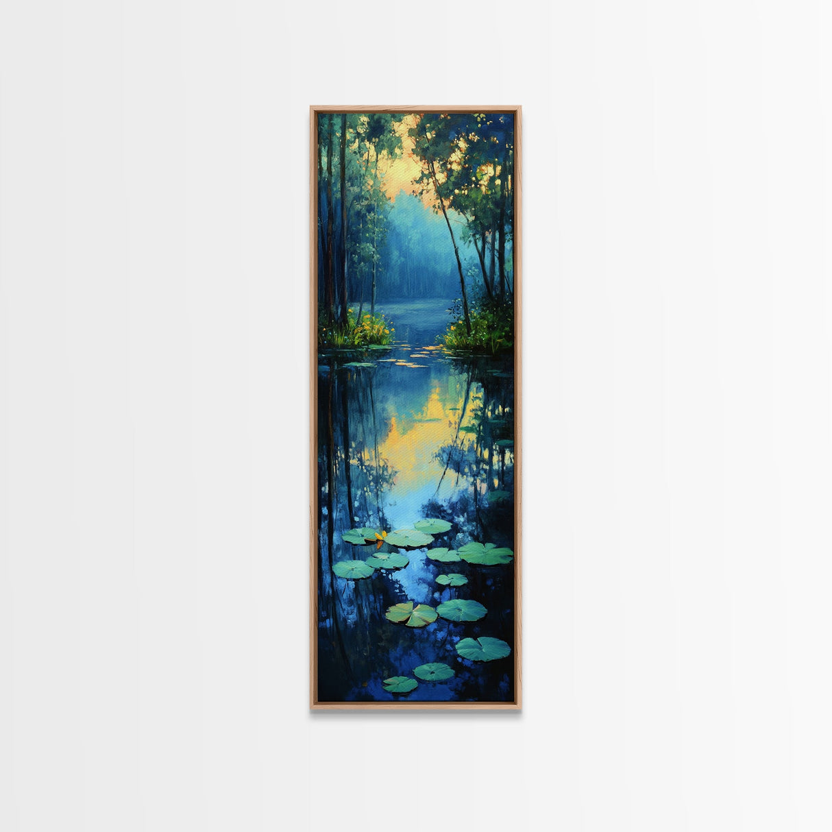 Serene Lake Reflection Framed Canvas Print, Coastal Landscape Art, Lake Tahoe Art, Above Bed Wall Art, Rustic Decor Gift Idea Christmas