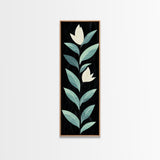 Retro Mid Century Modern Flower Painting Print, Accent Piece, Accent Art, Tall and Narrow Art, Skinny Wall Art, Floral Decor, Botanical Print