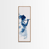 Painting of Krishna Canvas Print Framed Wall Art, Indian Art, Hindu Decor, Vertical Skinny Art, Tall Narrow Wall Art