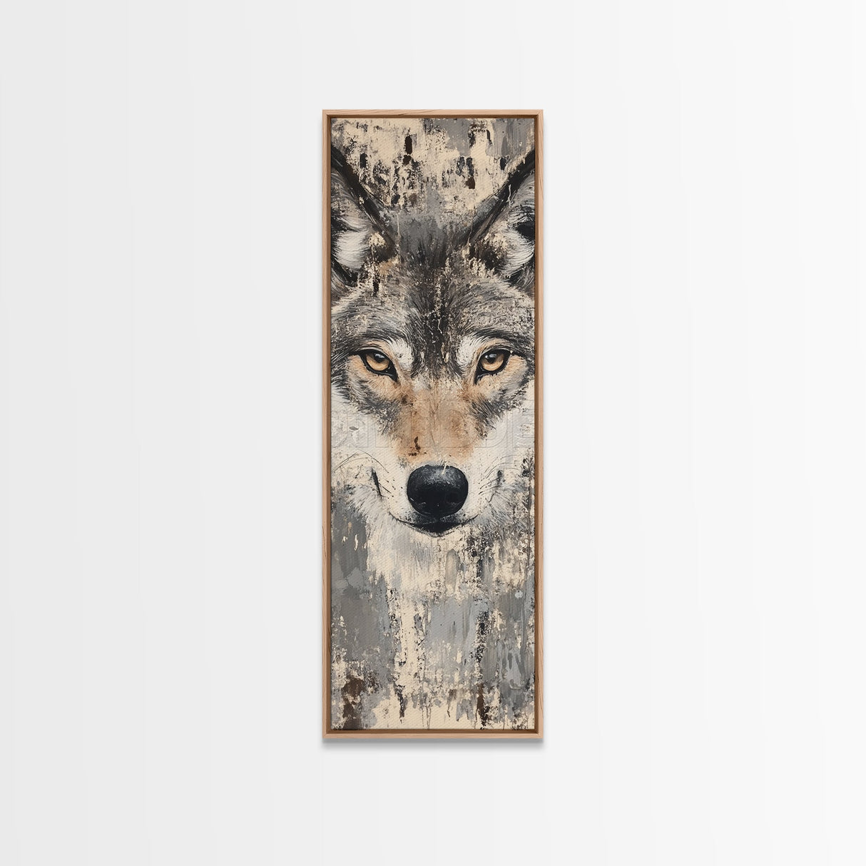 Canvas Print of Wolf Eyes Close-Up, Moody Art, Above Couch Art, Rustic Wall Art, Therapy Art, Wildlife Inspired