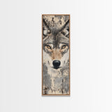 Canvas Print of Wolf Eyes Close-Up, Moody Art, Above Couch Art, Rustic Wall Art, Therapy Art, Wildlife Inspired