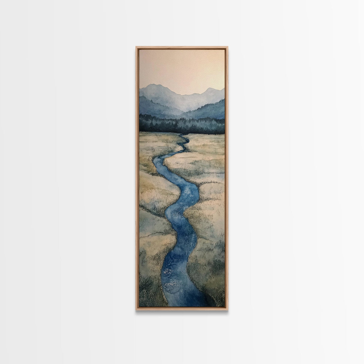 Framed Canvas Print Nature-Inspired Marsh Painting Landscape Painting Wabi Sabi Art Guest Room Art Rustic Decor Perfect Above Sofa Accent