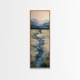 Framed Canvas Print Nature-Inspired Marsh Painting Landscape Painting Wabi Sabi Art Guest Room Art Rustic Decor Perfect Above Sofa Accent