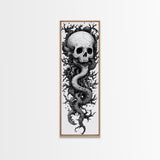 Cosmic Horror Wall Art Framed Canvas Print, Skull Art, Skull Painting Print, Skull Wall Art, Halloween Decor