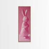 Abstract Painting Print of a Bunny Rabbit, Pink Wall Art, Preppy Wall Art, Gift For Her, Girl's Room Wall Art, Rabbit Painting, Girl Art