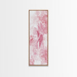 Elegant Mehndi Hand Art Framed Canvas Print - Light Pink Wall Art, Botanical Prints, Whimsical Art, Yoga Art, Gift Idea Her, Bedroom Decor