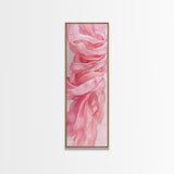 Flowing Pink Fabric Framed Canvas Print Pink Abstract Art Feminine Minimalist Decor Light Pink Wall Art Bedroom Living Room Aesthetic