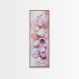 Coastal Seashell Painting Framed Canvas Print Featuring Nautical Decor Perfect Beach House Coastal Landscape Wall Art Theme