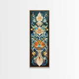 Canvas Print Moroccan Wall Art Botanical Prints Chinoiserie Wall Art Floral Rustic Decor Tall Narrow Wall Art Bedroom Art Christmas Gift