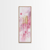 Pink Fountain Pens Canvas Print Whimsical Art Writer’s Gift Minimalist Art Living Room Decor Unique Office Wall Art Illustration
