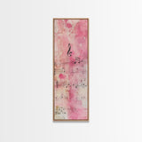 Musical Notes Abstract Canvas Print Pink Abstract Art Whimsical Art Rustic Decor Gift Idea Music Lovers Light Pink Wall Art