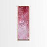 Crystal Chandelier Framed Canvas Print in Pink Abstract Art Perfect Above Sofa or Guest Room Art with Rustic and Glam Style