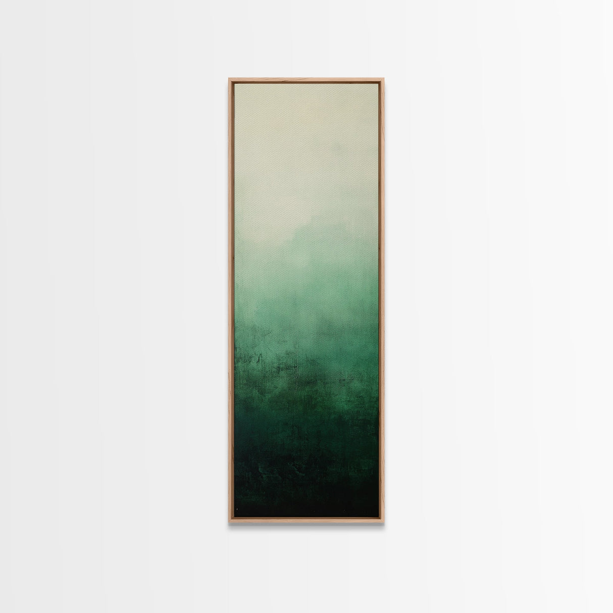 Sage Green Ombre Framed Canvas Print Minimalist Abstract Art Vertical Wall Decor Modern Green Wall Art Bedroom Accent Piece