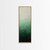 Sage Green Ombre Framed Canvas Print Minimalist Abstract Art Vertical Wall Decor Modern Green Wall Art Bedroom Accent Piece